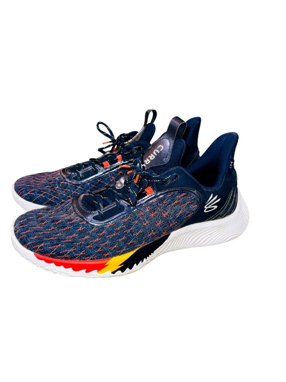 Under Armour Curry Flow 8 Basketball Shoes Men 18 Multicolor Lightweight Sneaker